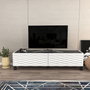 Hanah Home Lerze Soporte para televisor Blanco y Negro